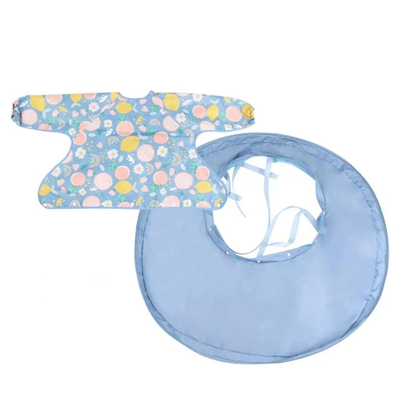 Infant Feeding Table Cover For High Chair With Long Sleeve Smock Attachable Mat 80cm