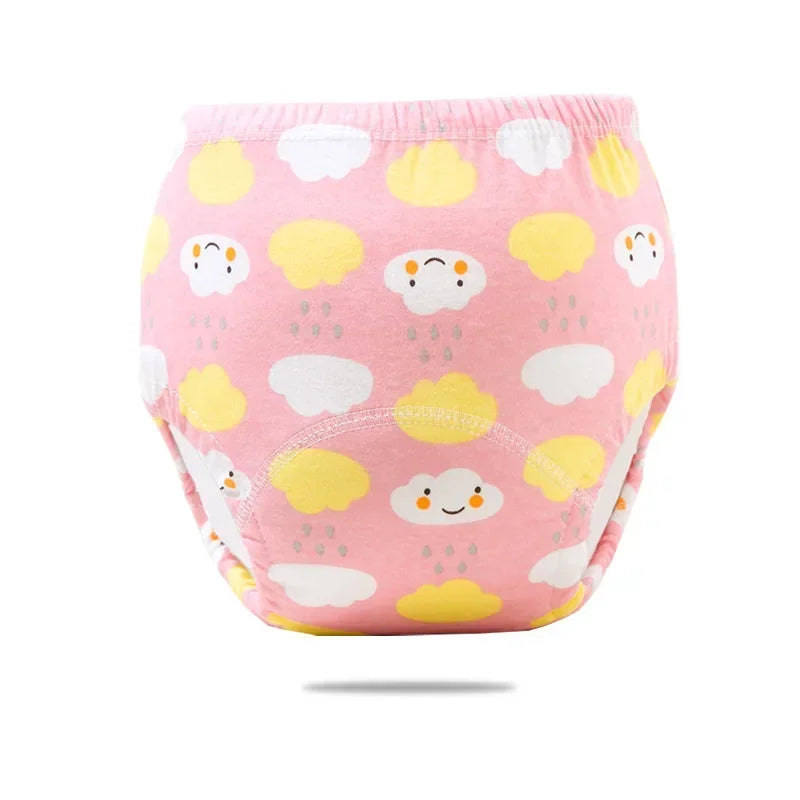 Cartoon Print Potty Training Pants Washable Breathable Cotton Cloth Diaper For Toddlers Nappy