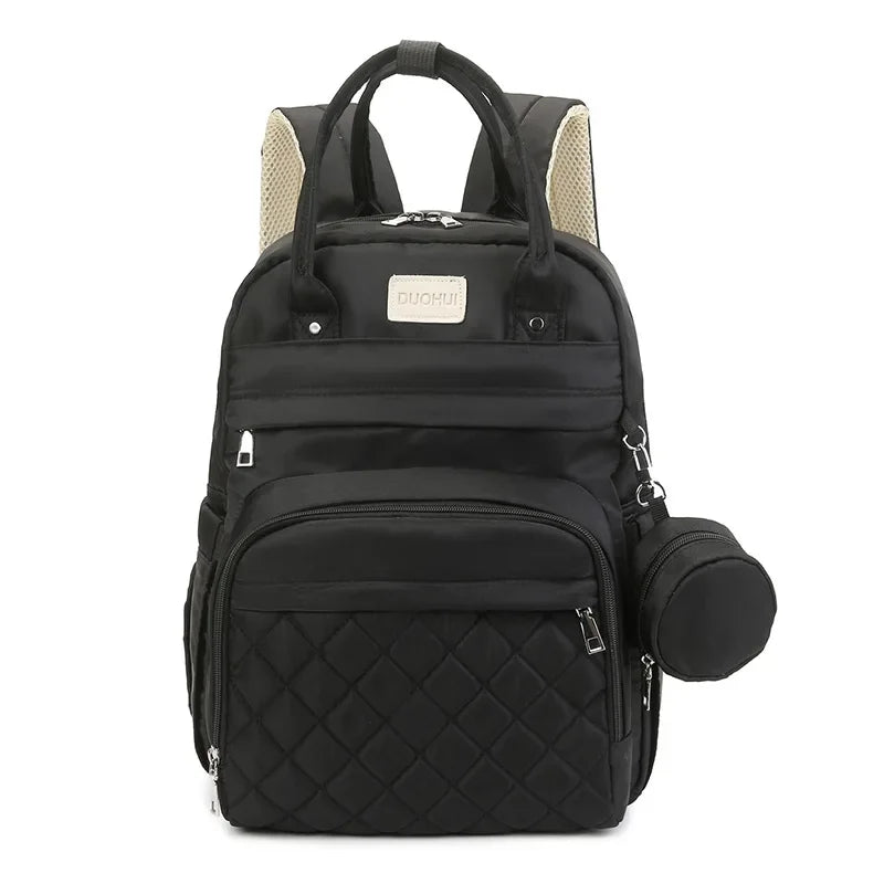 Mom Dad Backpack Diaper Bag With Changing Pad And Pacifier Hooks For Stroller Baby Accessories Md01