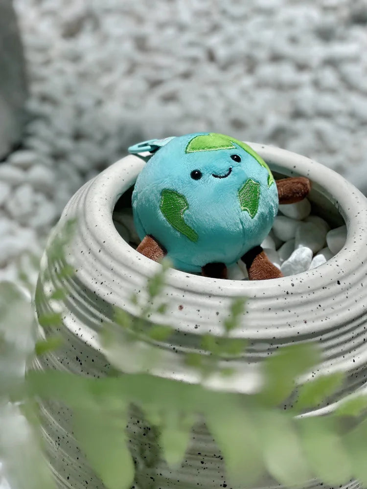 Simulation Earth Plush Toy Bag Key Pendant Planets in the Solar System Soft Doll Toys Cartoon Star Style Birthday Gift for Kids