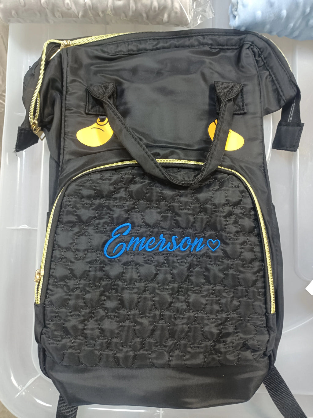 Personalized Name Mommy Bag Multi-functional Double Shoulder Storage Diaper Backpack for Outdoor Traveling Mom Gift