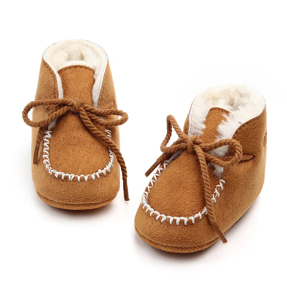 Winter Baby Girls and Boys Thick Warm Plush Fur Booties Fashion Design Soft Soled Comfortable High Quality Prewalker Shoes D2245