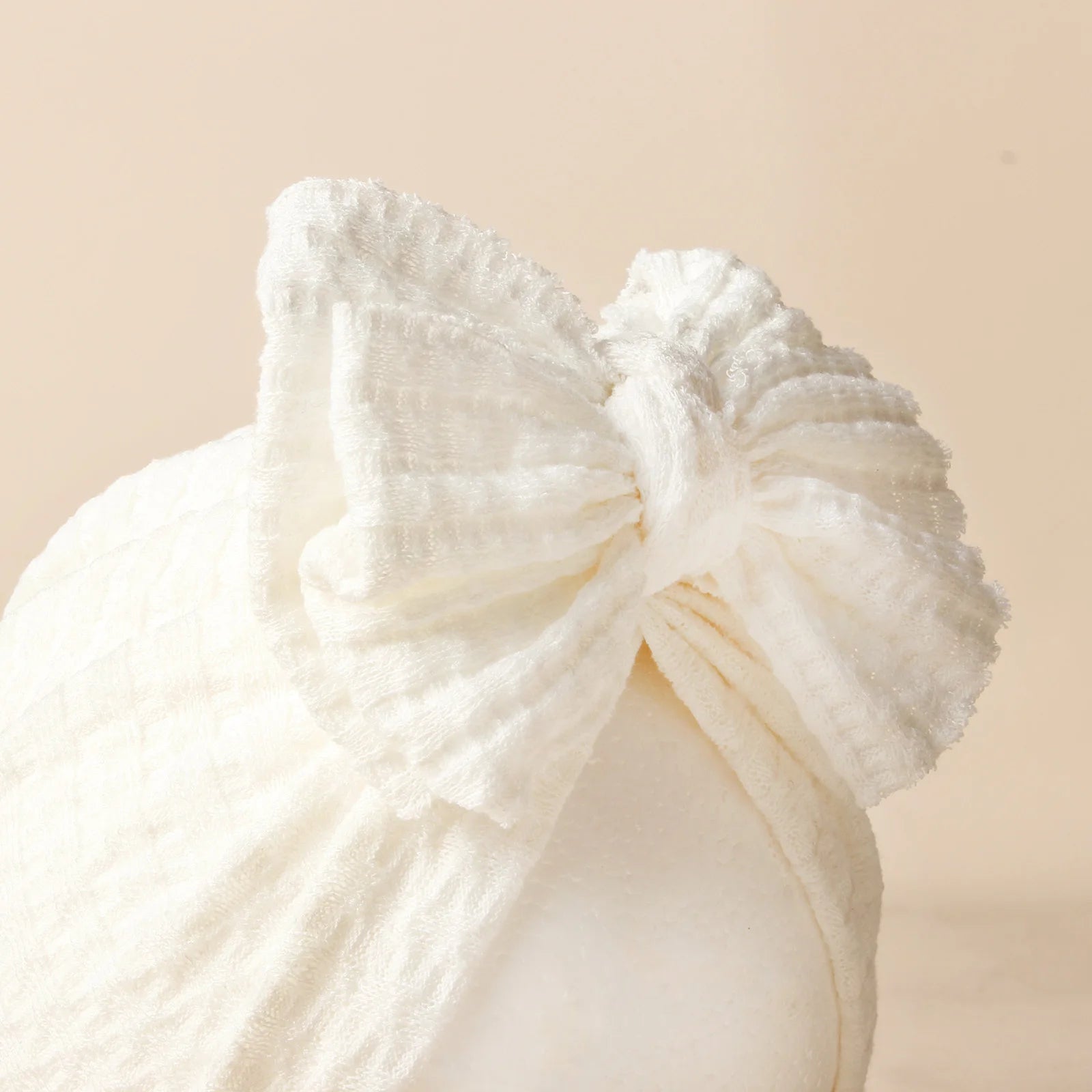 Lovely Bowknot Knitted Baby Hat Cute Solid Color Baby Girls Turban Hat Soft Newborn Infant Cap Accessories Beanies Head Wraps