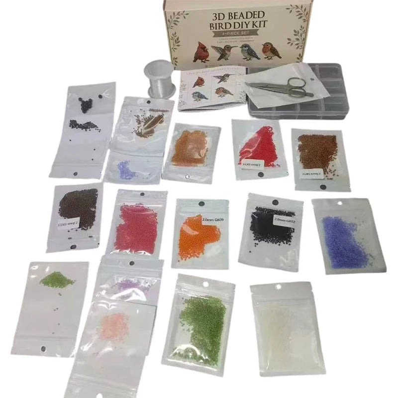 DIY Animal Beading Kit for Adults Handmade Tiny 3D Beaded Animal Craft Kit Cute Bead Set with Instructions for Creative Projects