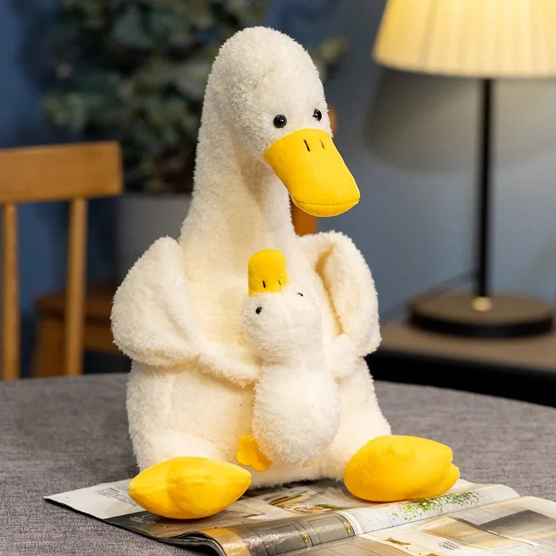 Stuffed Animals Mother and Son Duck Plush Toys Sleeping Lifelike Goose Simulation Duck Plush Doll Kawaii Cartoon
