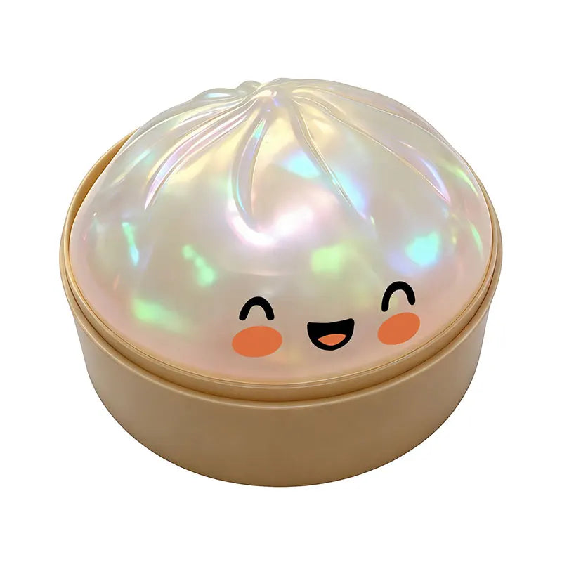 Cute Bao Bun Dumpling Squishy Slime Stress Relief Toys Non-Stick Clear Glitter Slime Stress Ball Fidget Toy for Kids Party Favor
