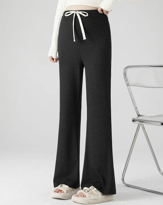 Pregnant Woman Maternity Straight Knitted Trousers With Adjustable Waist 2026 Autumn