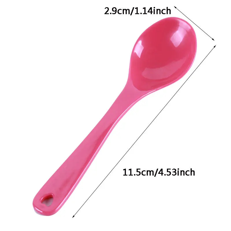Baby Toddler Feeding Spoons Safe Plastic Baby Training Eating Spoons Set Food For Kids Color Small Spoon