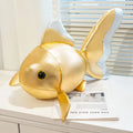 Lucky Koi Goldfish Shaped Plush Toy Soft PU Leather Cartoon Fish Doll Home Decor  Kids Birthday Gift Animal Cushion Throw Pillow