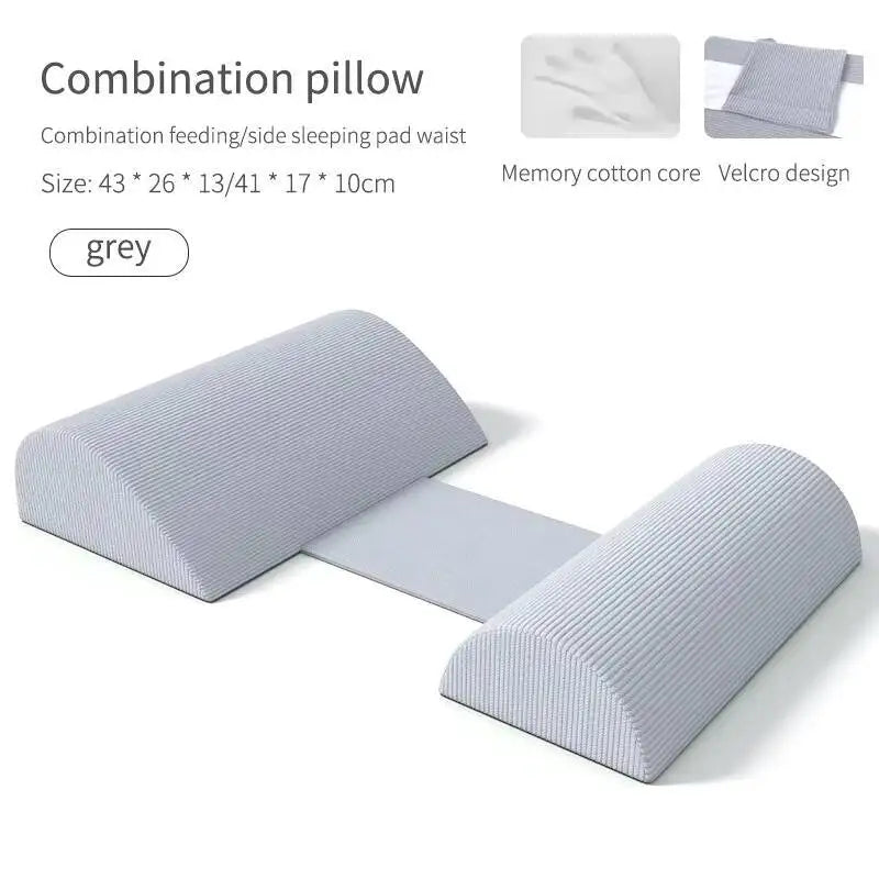 Memory Foam Nursing Pillow With Adjustable Strap Dual Use Portable Body Support For Newborn And Pregnancy