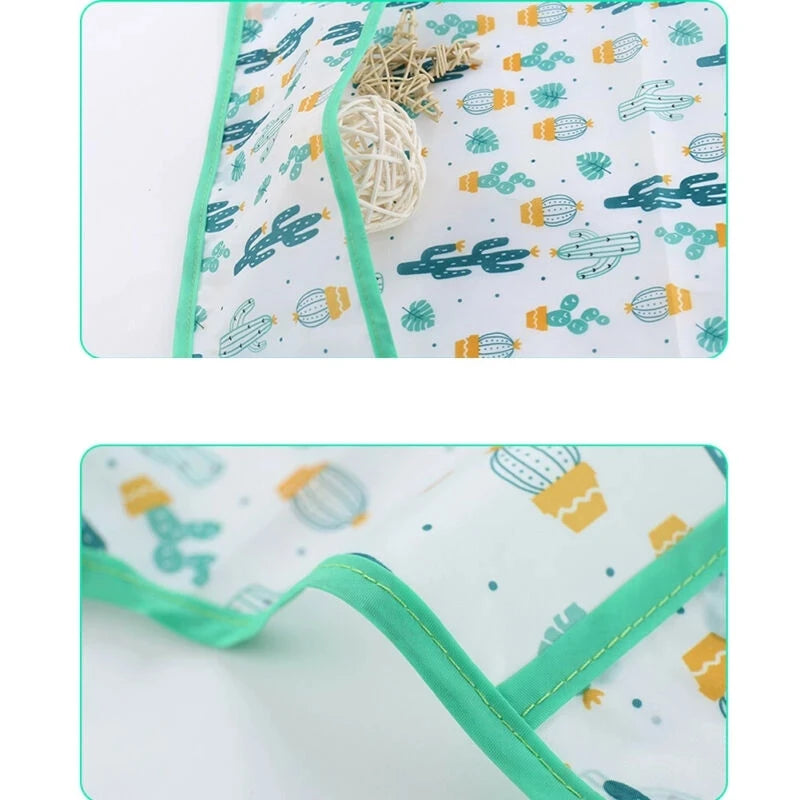 2025New Cute Baby Bibs Children Baby Stuff Toddler Waterproof Long Sleeve Art Smock Feeding Bib Apron for Kids 0-6 Years