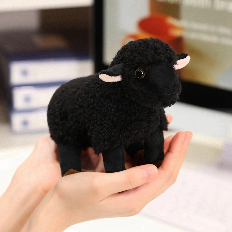 Wholesale Sale Realistic Sheep Plush Toys Soft Stuffed Standing Sheep Doll Pendants Cute Delicate Keychian Pendants Bags Decor
