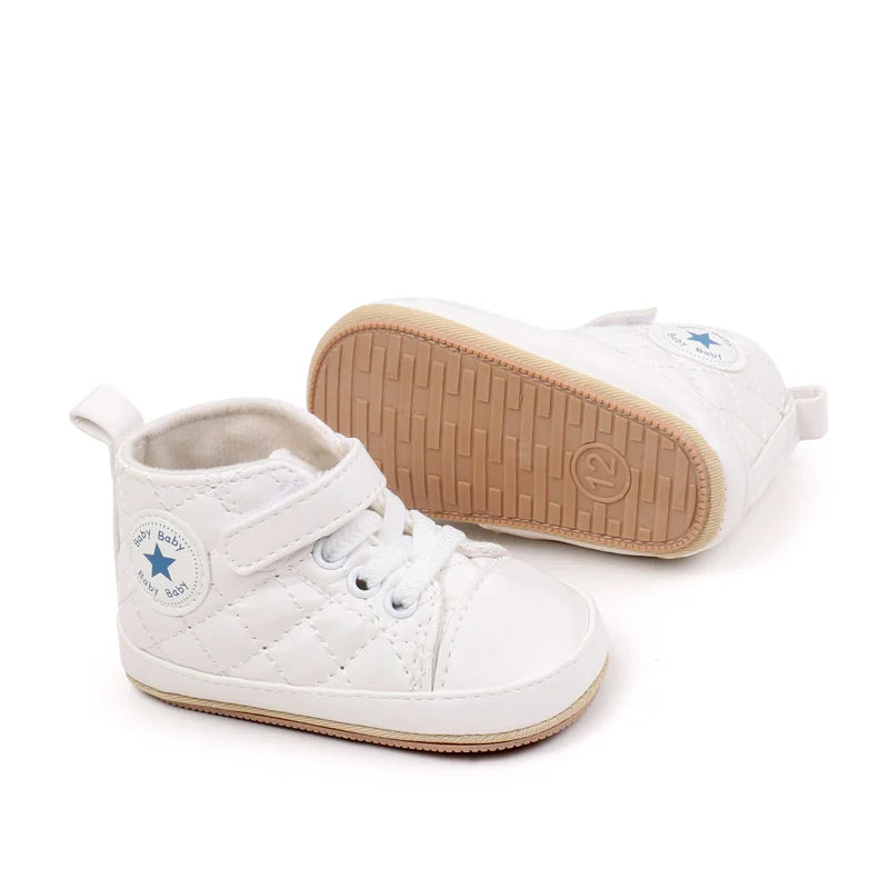 2025 Baby Boy Girl Spring and Autumn Fashion Design TPR Sole Anti Slip Walking Shoes High Quality Breathable Prewalker Shoes