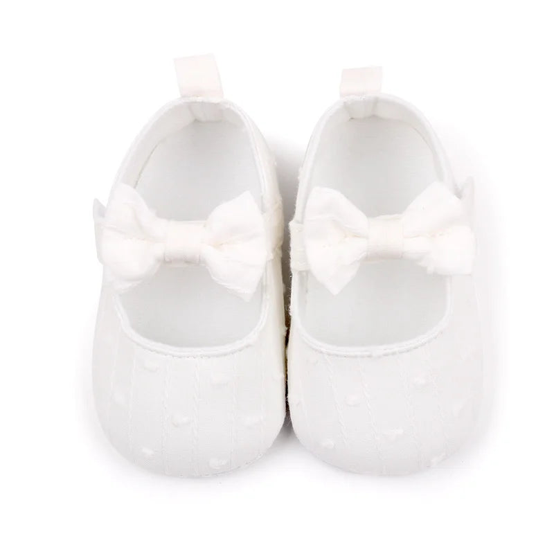 Spring Autumn New Product 0-1 Years Old Girls' Shoes with Soft Soles Embroidered Bowknot Fashionable and Cute Baby Learning WalK