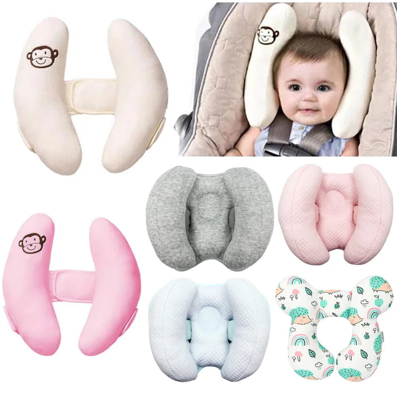 Baby Pillow Stroller Baby Head and Neck Support Pillow U-shaped Headrest Body Fixation Anti Roll Children's School Cushion