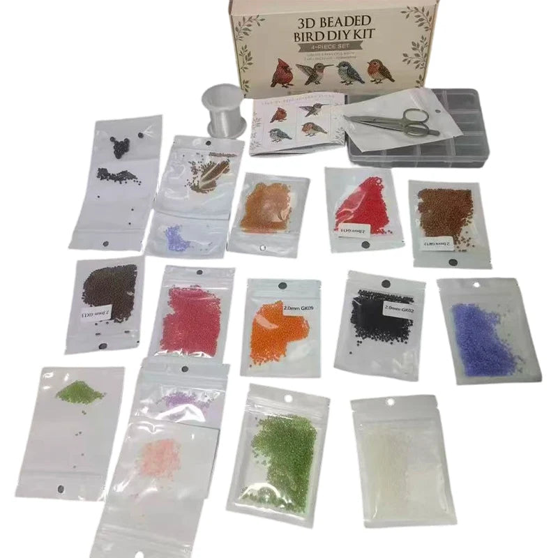 DIY Animal Beading Kit for Adults Handmade Tiny 3D Beaded Animal Craft Kit Cute Bead Set with Instructions for Creative Projects