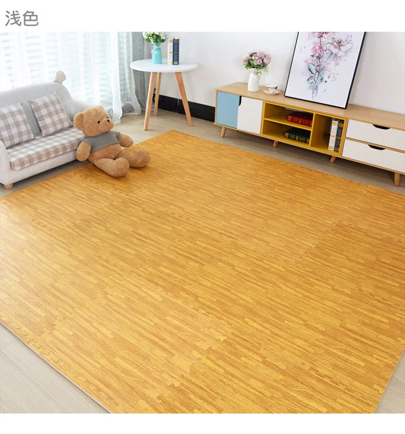 Baby EVA Foam Play Gym Puzzle Mats Wooden Interlocking Exercise Tiles Crawling Carpet And Rug for Kids Game Activity Soft Floor