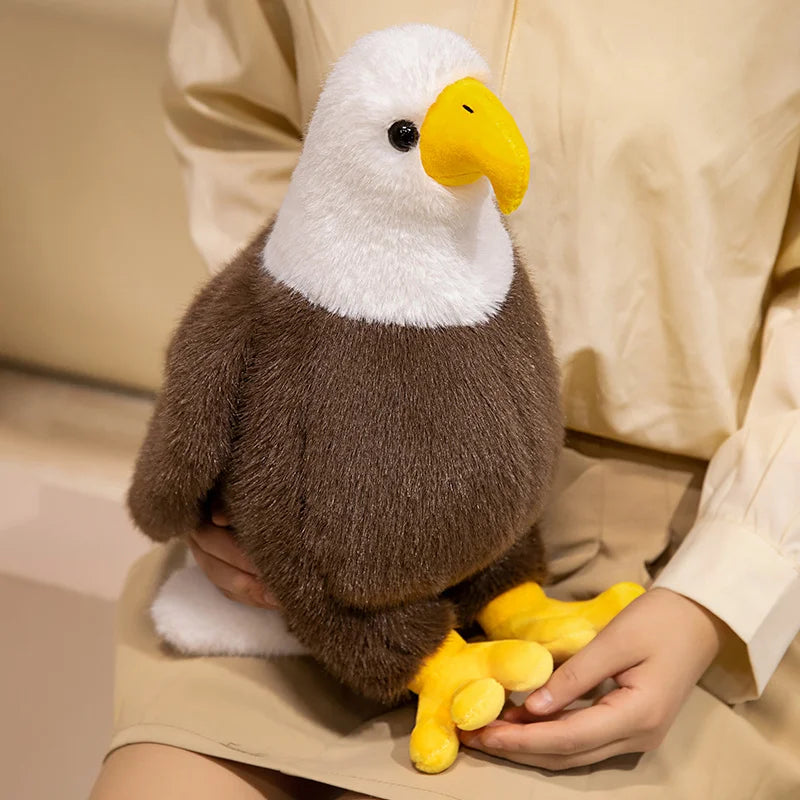 Hot Lifelike American Eagle Owl Plush Toy Soft Stuffed Animal RealLife Bird Doll Home Decor Kids Children Boys Birthday Gift