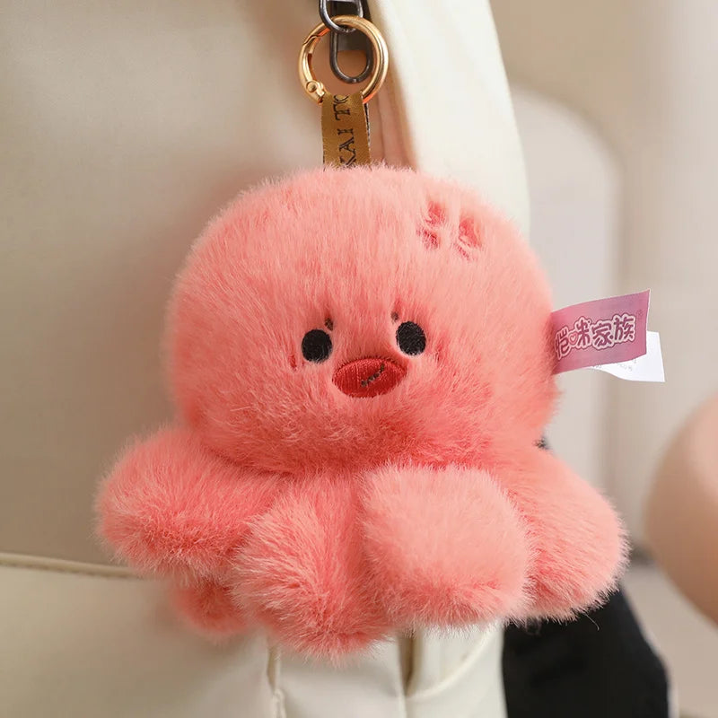 Unknown Brand Octopus Plush Pendant Keychain 10cm Soft Stuffed Sea Creature Toy Model 001