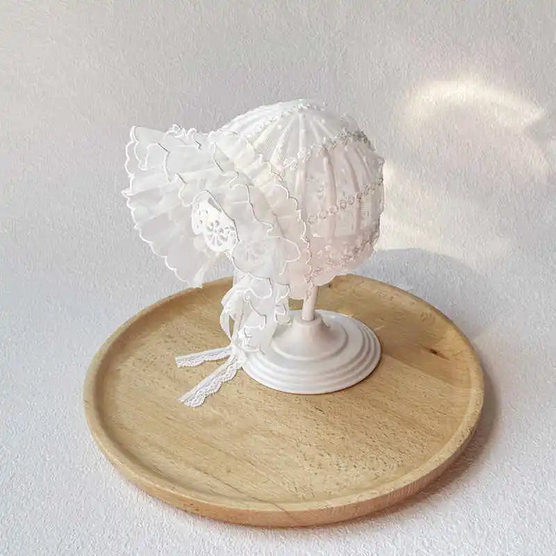 Baby Girl Lace Hat Newborn Photography Props Princess Girl Cap  Baby Photo Studio Beanie Cap