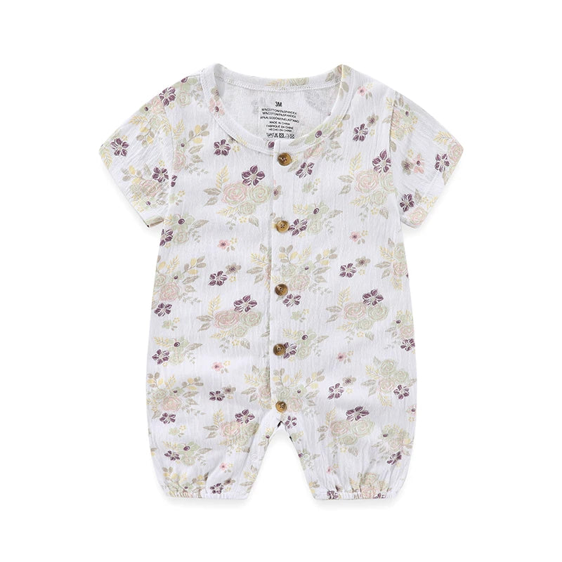 Kiddiezoom Unisex Baby Romper Four Seasons Short Sleeve 1 Pack 100 Percent Cotton