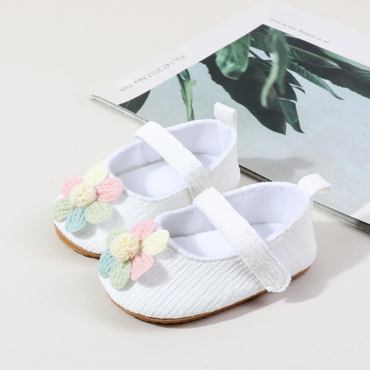 Newborn Infant Baby Girl Kids Shoes Soft Sole Crib Prewalker Toddler Anti-Slip Solid Ruffled First Walkers Shoe Baptism