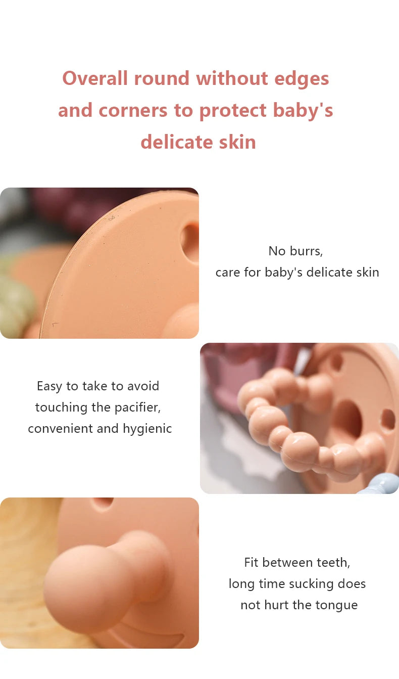 1PCS Baby Silicone Pacifier BPA Free Food Grade Care Product Soft Baby Nipple Soother Pacifier Newborn Nursing Accessories Toys