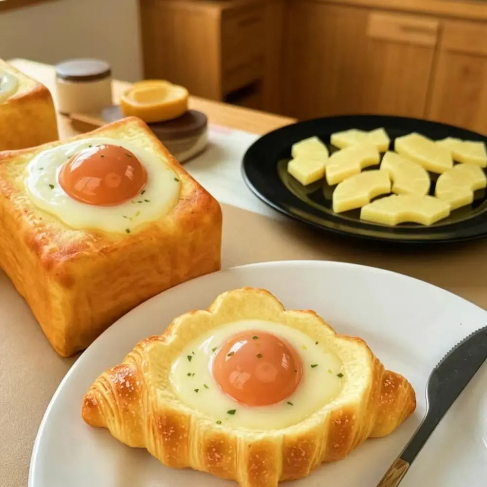 Simulated Simulated Egg Toast Squeeze Toy Prank Decoration Oversized Bread Squishy Toy Slow Rising Realistic