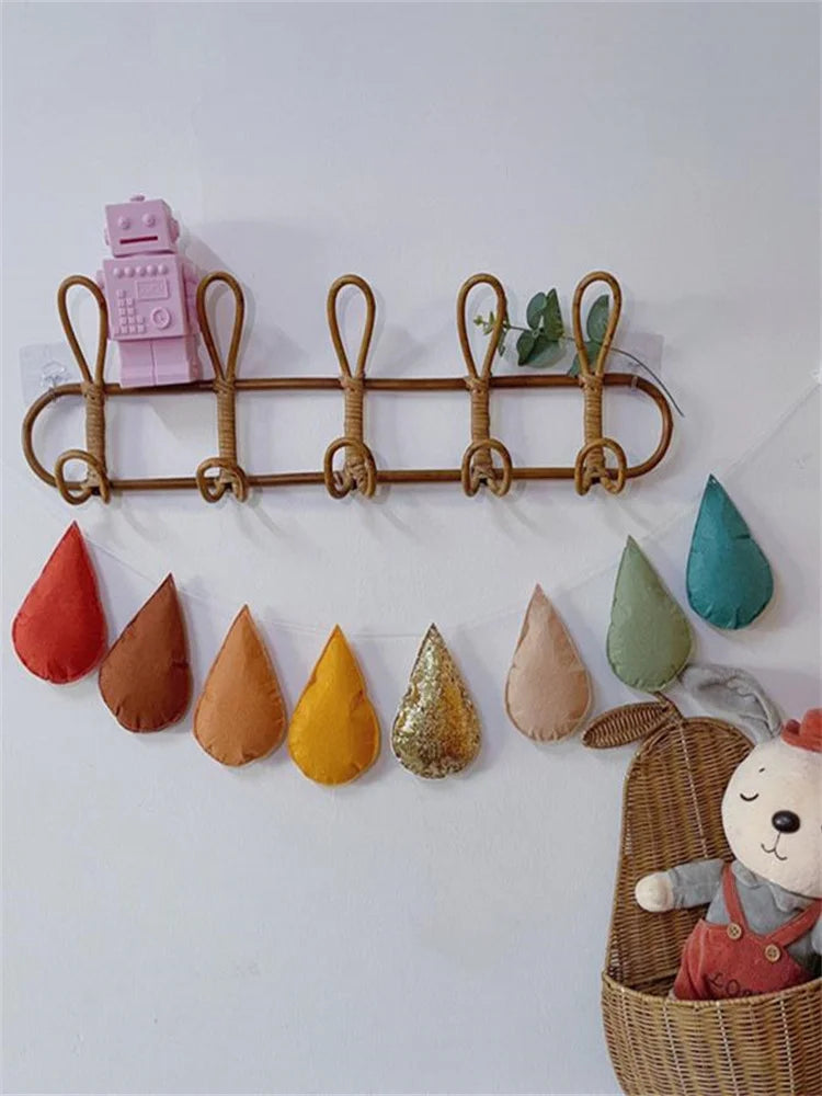 Nordic Felt Raindrop Hanging Ornaments - 2m Water Drop Garland