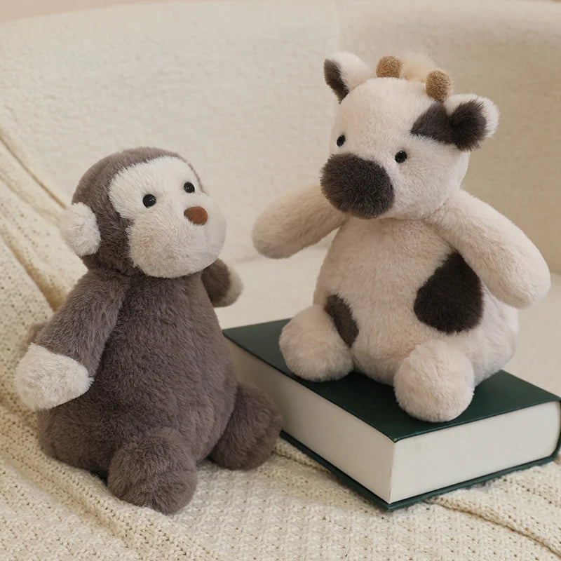 23cm Tuanzi Animal Series Plush Doll Rabbit Monkey Puppy Koala Cow Dinosaur Penguin Pig Toy Soft Stuffed Child Birthday Gift