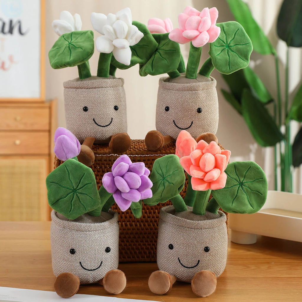 Lifelike Tulip Succulent Plants Plush Stuffed Bookshelf Decor Cake Toy Soft Doll Pendant Kawaii Pillow for Girls Birthday Gifts