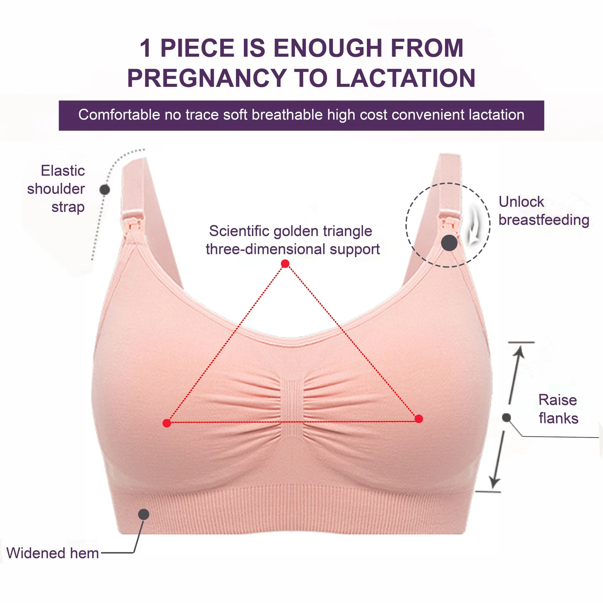 High Quality Maternity Care Bra All Cotton Breastfeeding Maternity Underwear Seamless Large Size Breathable Bra Push Up