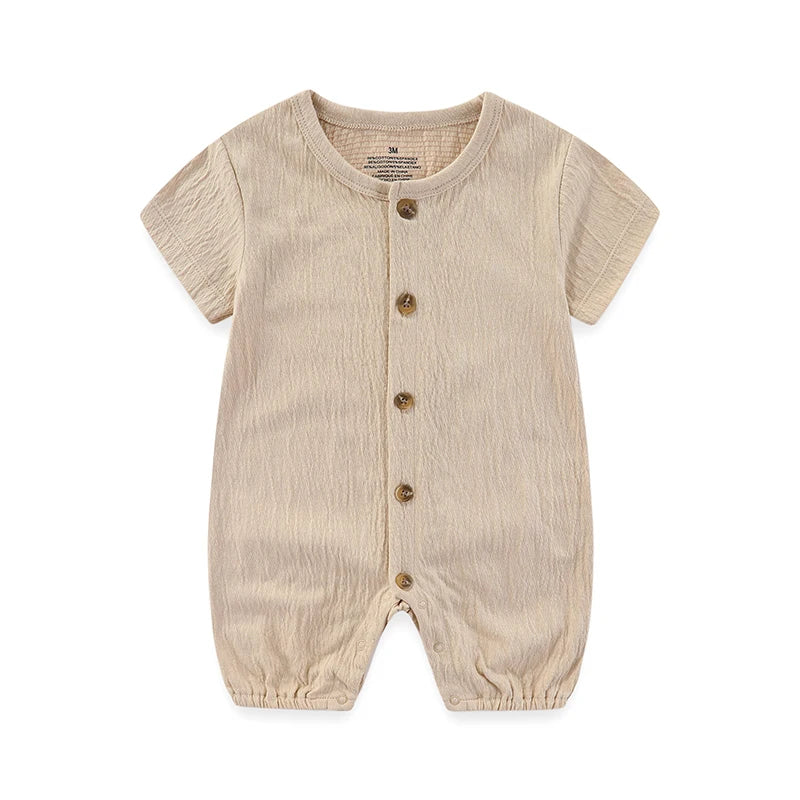 Kiddiezoom Unisex Baby Romper Four Seasons Short Sleeve 1 Pack 100 Percent Cotton