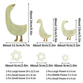 Bohemian Cute Wooden Goose Nursery Wall Decoration, Home Decor for Living Room and Room Walls, Wall Art with Wooden Goose and Flower Wall Stickers, Animal Lover Wall Decoration, Holiday Wall Decoration with Wooden Goose