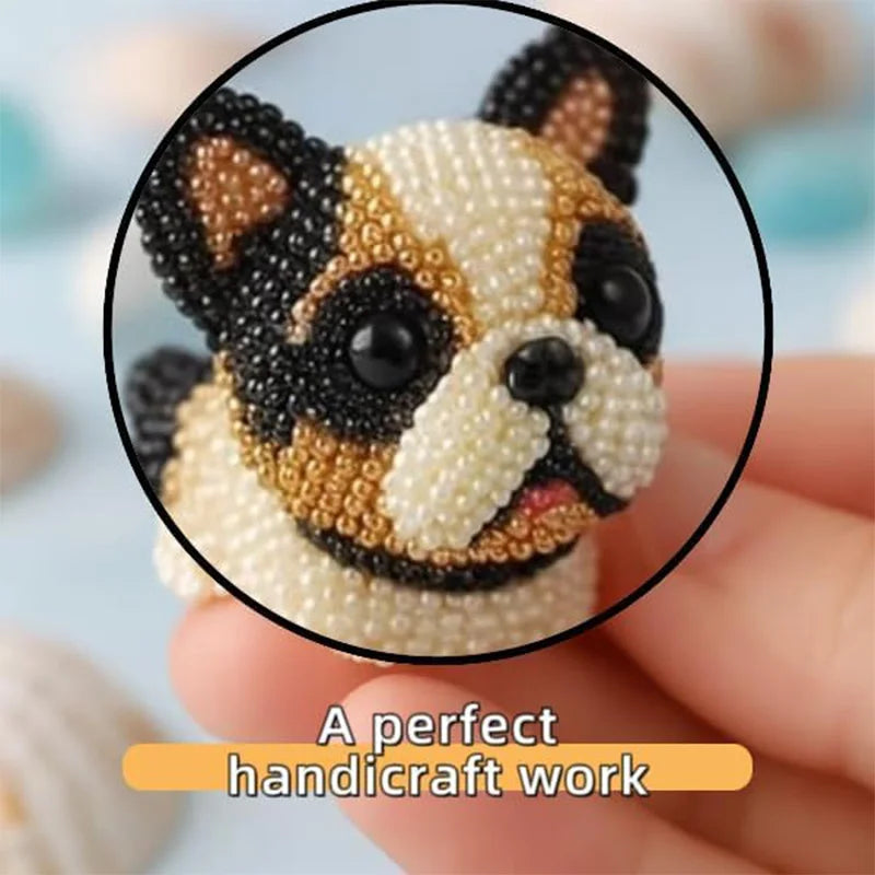 DIY Animal Beading Kit for Adults Handmade Tiny 3D Beaded Animal Craft Kit Cute Bead Set with Instructions for Creative Projects