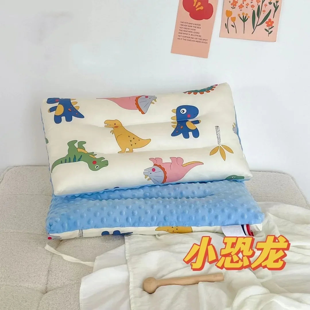 Mom's Love Velvet Baby Pillow For Newborn Sleep And Head Support 30x50cm Breathable Soft Headrest