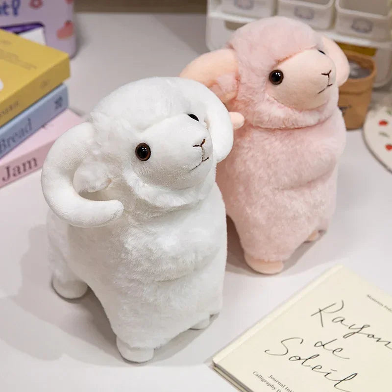 Hot 1pc 25/35/45CM Little Sheep Plush Toys Cute White Goat Stuffed Soft Doll Pillow For Birthday Christmas Gifts