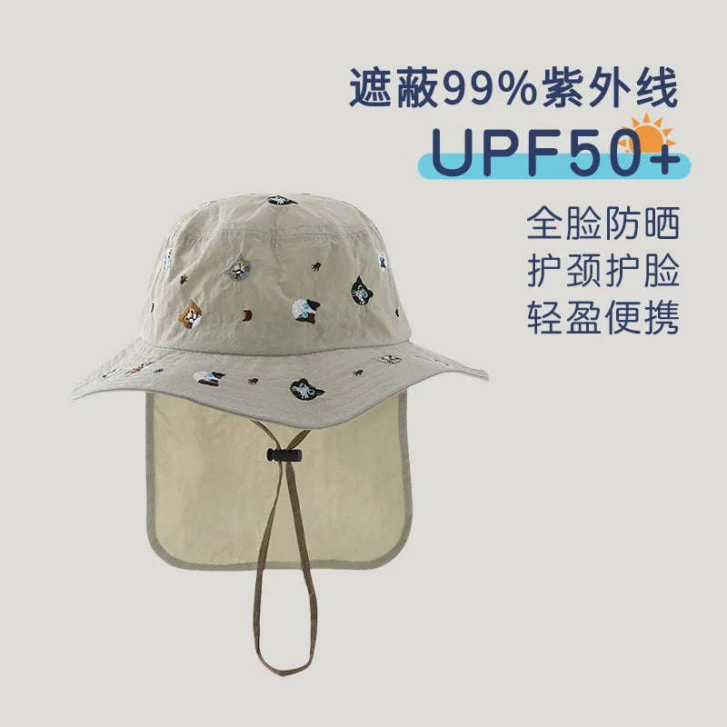 SunGuard Kids Quick Dry Sun Protection Hat Model SgHat01 For Summer Beach Boys And Girls