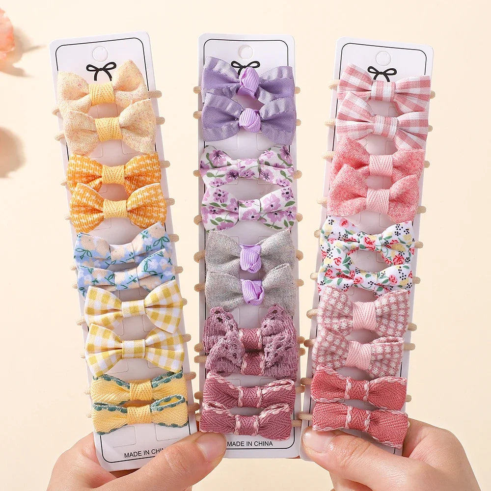 20Pcs Elastic Hair Bands for Girls Baby Scrunchies Bows Kids Hair Accessories Ties for Children