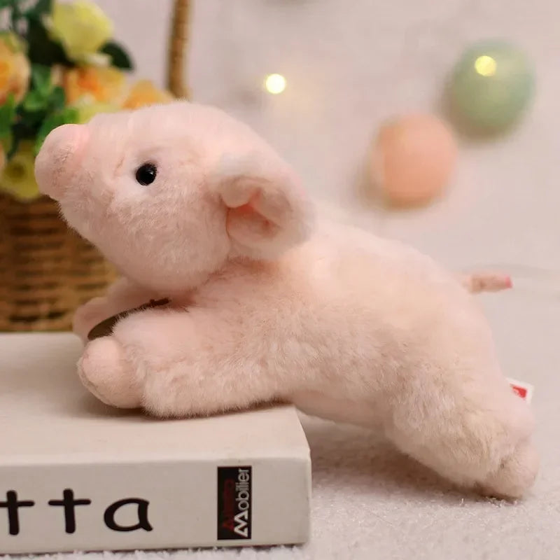 Lifelike Pig Plush Toy Soft Stuffed Animal Simulation Piggy Doll Cute Birthday Gift for Girls And Boys