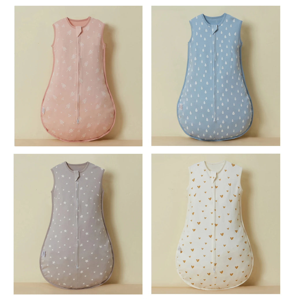 Insular Baby Sleep Sack Sleepping Bag Unisex Sleeveless 100% Cotton Wearable Bedding Blanket Suit Summer Soft For Baby Toddler