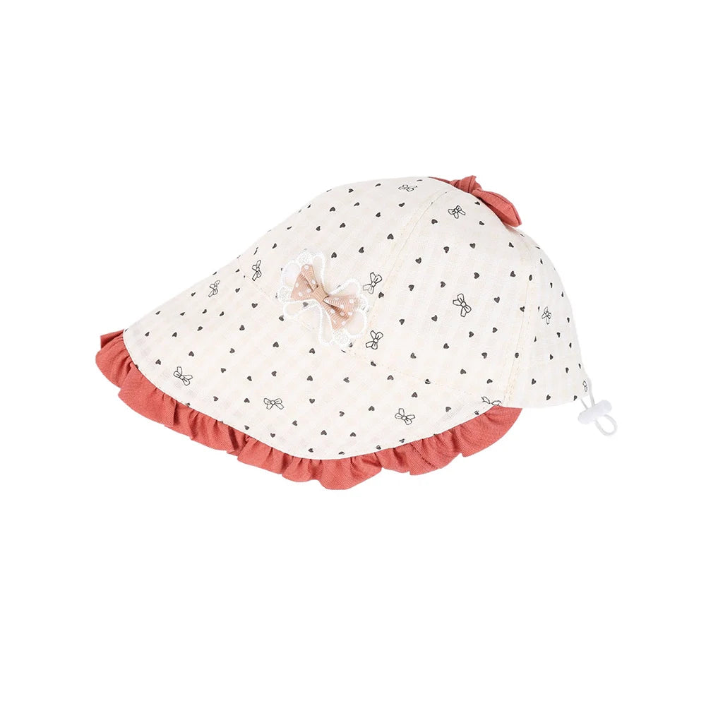 New Panama Summer Bowknot Baby Sun Hat for Girls Wave Big Brim Toddler Bucket Hats Baby Beach Sun Hat Kids UV Protection Cap