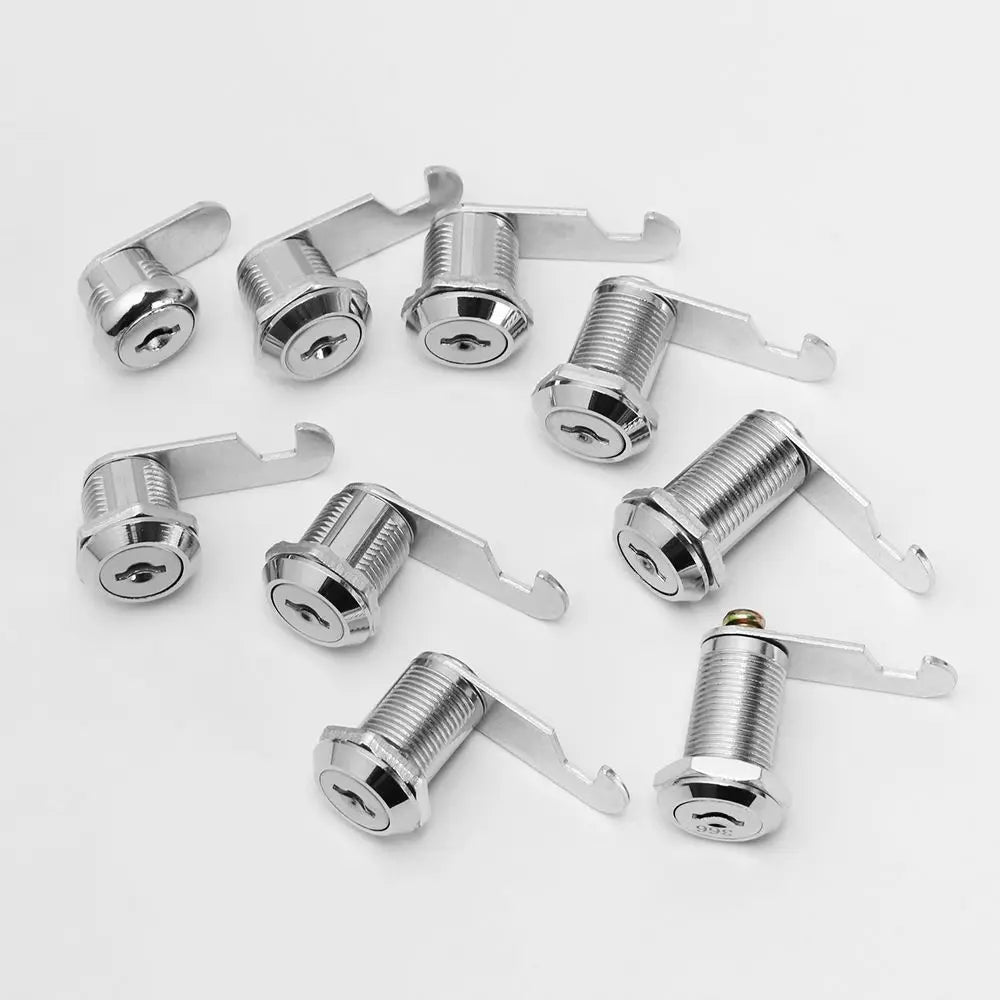 Zinc Alloy Cabinet Cam Lock with 2 Keys - 10-30mm Sizes