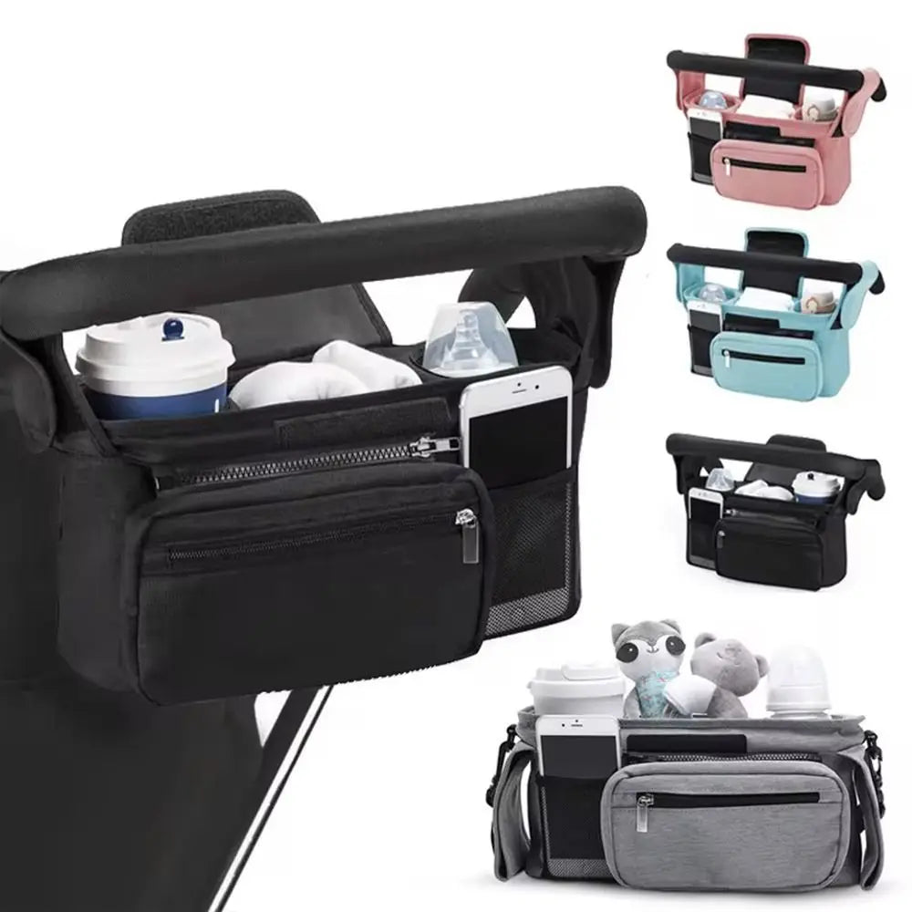 Large Capacity Stroller Organizer Bags Oxford Cloth Multi Pocket Baby Stroller Storage Bag Phone Shoulder Pram Diaper Nappy Bags