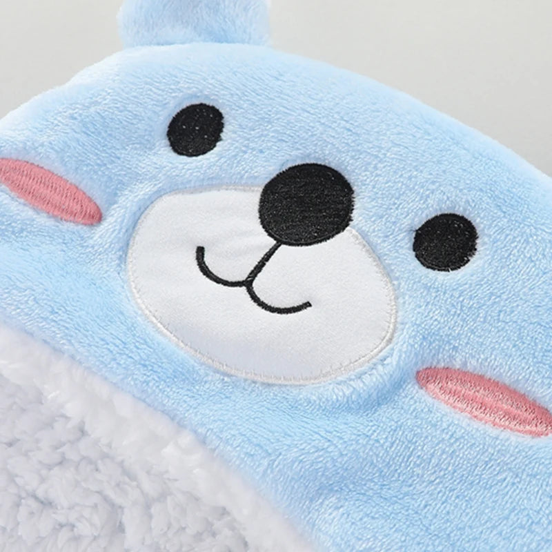 Baby Sleeping Bags Autumn and Winter Soft Newborn Baby Wrap Blankets Cartoon Cocoon for babies Flannel Warm Baby Sleepsack 0-9M