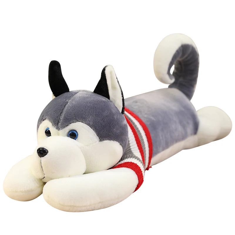Hot New Huggable Giant Dog Plush Toy Soft Stuffed Husky Long Pillow Cartoon Animal Doll Sleeping Cushion Home Decor Kids Gift