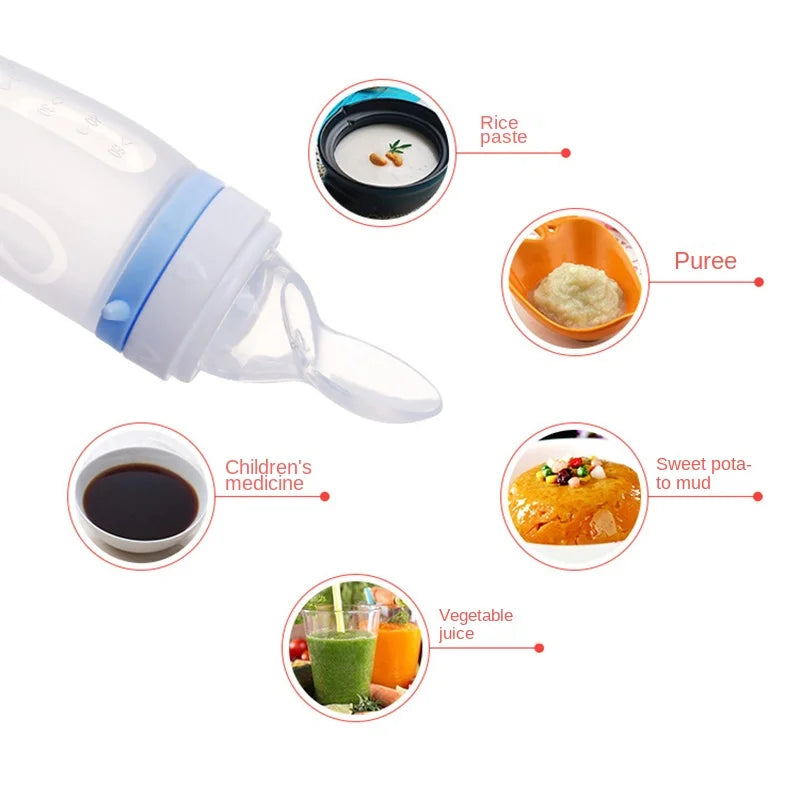 Baby Feeding Bottle Dolphin Silicone Rice Cereal Spoon Newborn Tableware Baby Goods Feeding Spoon Infant Utensils