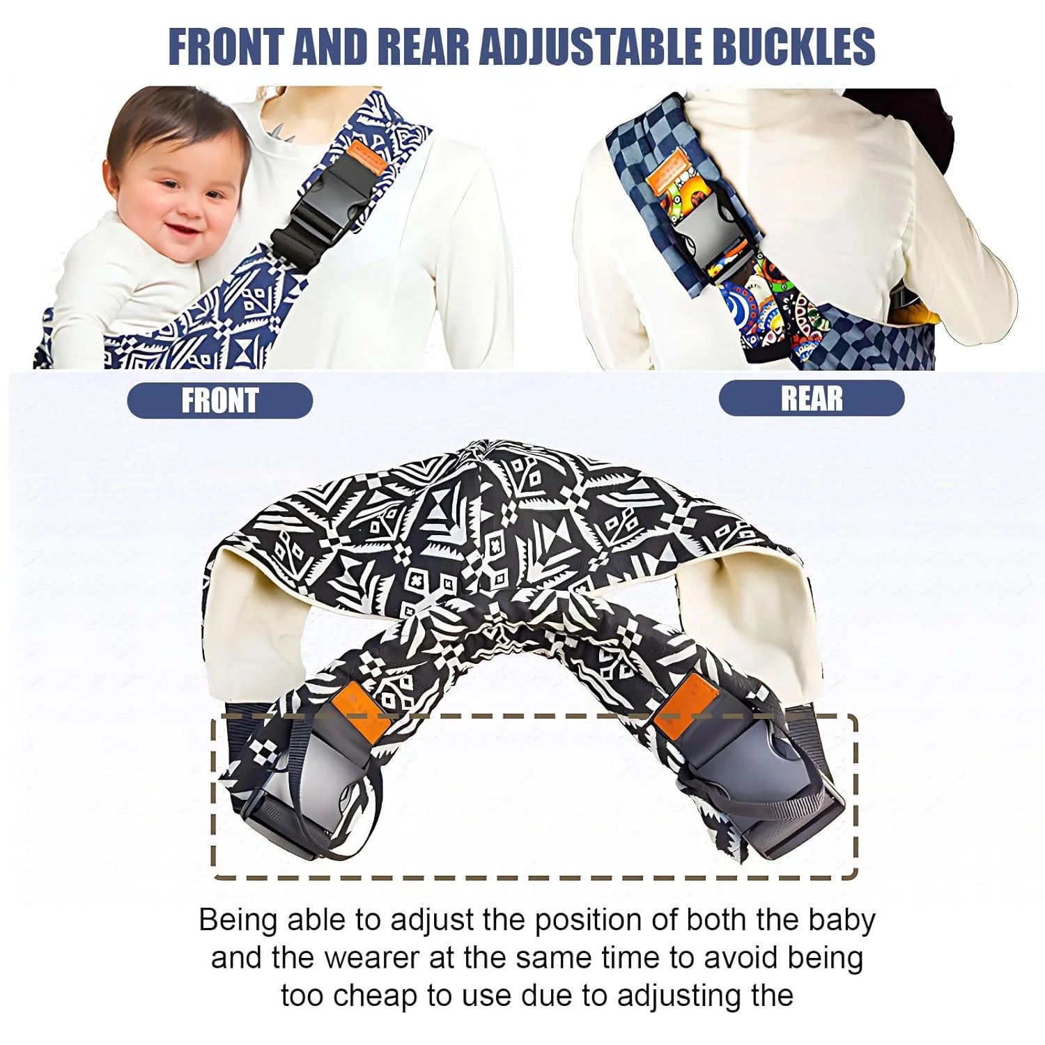 Baby Sling Carrier Baby Carrier Newborn to Toddler Sling Lightweight Baby Carrier Sling with Adjustable Straps Toddler Carrier