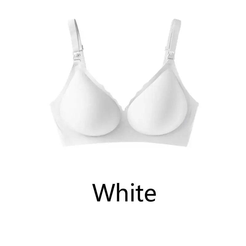 Front Open Nursing Bra Maternity Seamless Breastfeeding Underwear Ultra Thin Model FENB-01