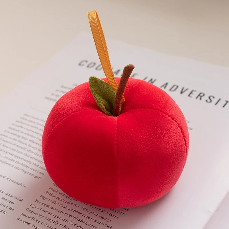 Delicate Cute Mini Apple Plush Toys Stuffed Colorful Lifelike Apple Pretty Hanging Fruit Toys Lovely Christmas Tree Decor